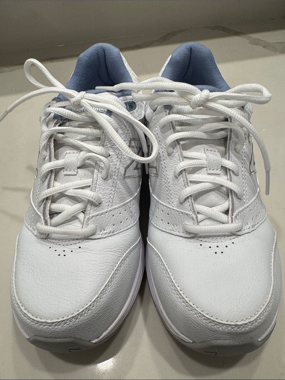New Balance 928v3 White Blue Leather Walking Shoes